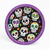 Sugar Skull Soiree Halloween Paper Plates - 6.75"